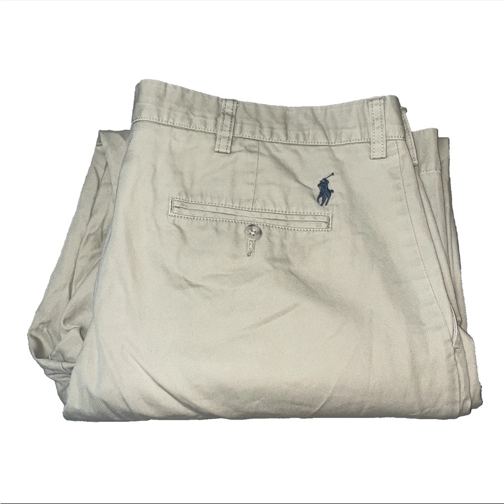 Vtg Polo Ralph Lauren 34x32 Preston Chino Pants Tan Khaki Beige Classic Fit